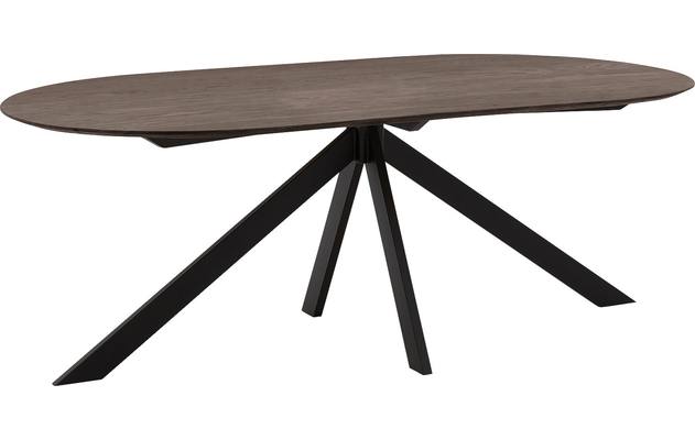 Goossens excellent eettafel uniek donker bruin eiken - 8221304-01