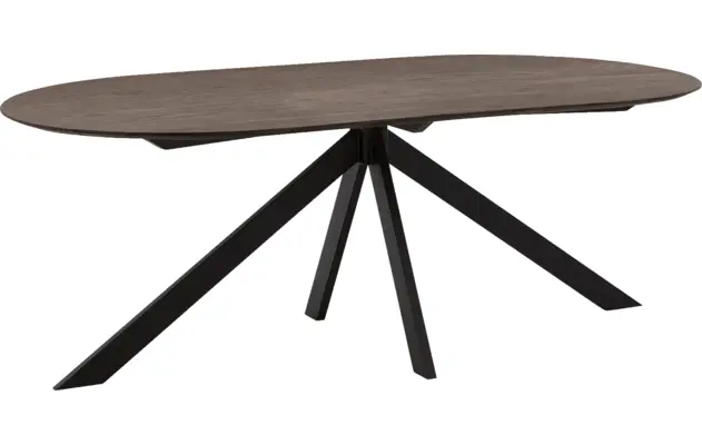 Goossens excellent eettafel uniek donker bruin eiken - 8221304-01
