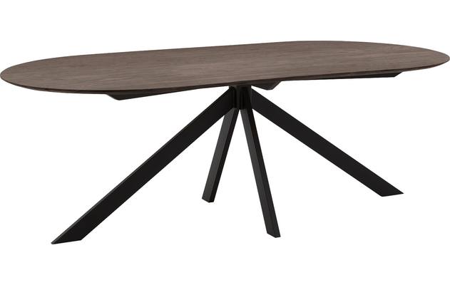 Goossens excellent eettafel uniek donker bruin eiken - 8221305-01