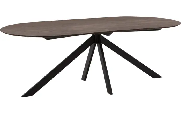 Goossens excellent eettafel uniek donker bruin eiken - 8221305-01