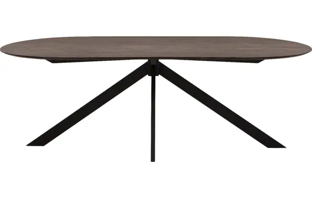 Goossens excellent eettafel uniek donker bruin eiken - 8221305-02