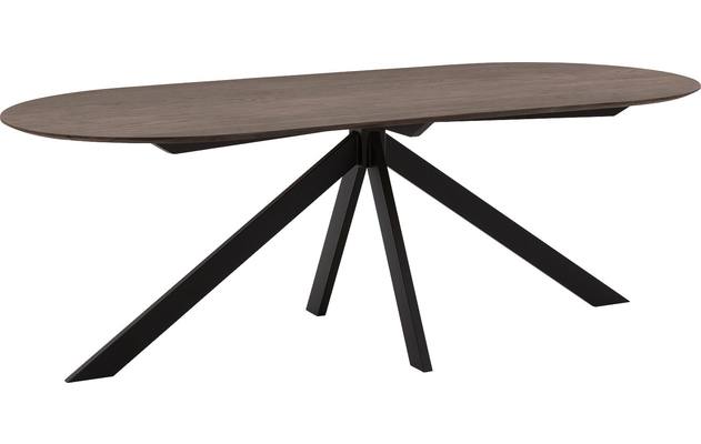 Goossens excellent eettafel uniek donker bruin eiken - 8221306-01