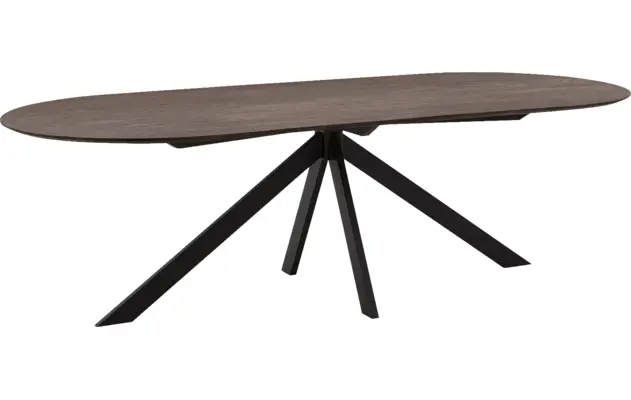 Goossens excellent eettafel uniek donker bruin eiken - 8221307-01