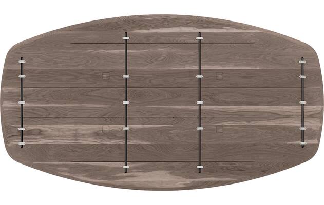 Goossens excellent eettafel uniek donker bruin eiken - 8221345-09