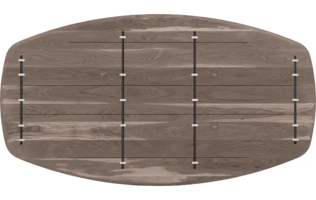 Goossens excellent eettafel uniek donker bruin eiken - 8221345-09