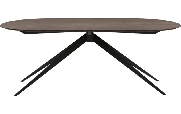 Goossens excellent eettafel uniek donker bruin eiken - 8221526-02