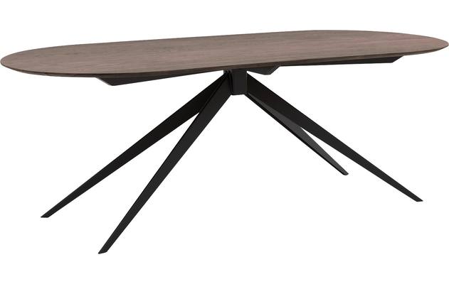 Goossens excellent eettafel uniek donker bruin eiken - 8221527-01