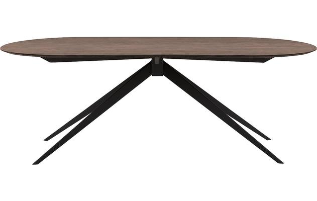 Goossens excellent eettafel uniek donker bruin eiken - 8221527-02