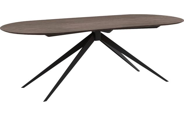 Goossens excellent eettafel uniek donker bruin eiken - 8221528-01