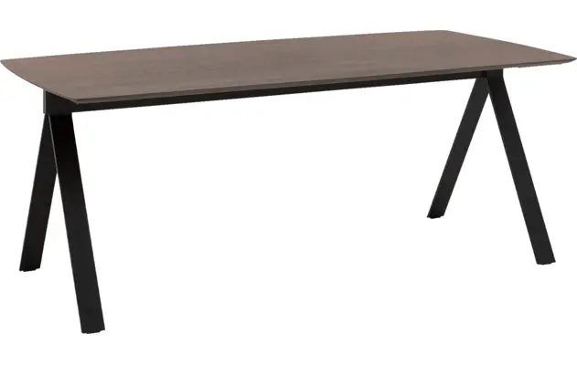 Goossens excellent eettafel uniek donker bruin eiken - 8221583-01