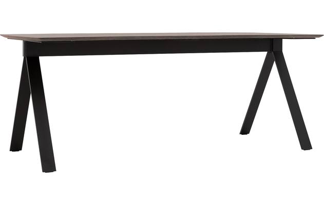 Goossens excellent eettafel uniek donker bruin eiken - 8221583-04
