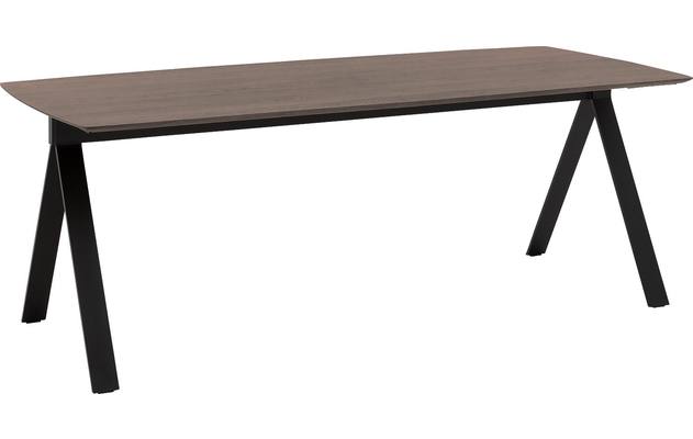 Goossens excellent eettafel uniek donker bruin eiken - 8221584-01