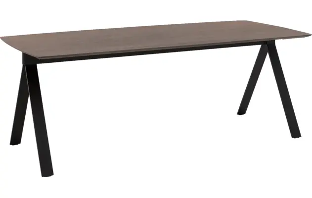Goossens excellent eettafel uniek donker bruin eiken - 8221584-01