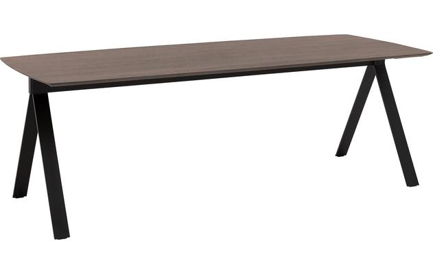 Goossens excellent eettafel uniek donker bruin eiken - 8221585-01