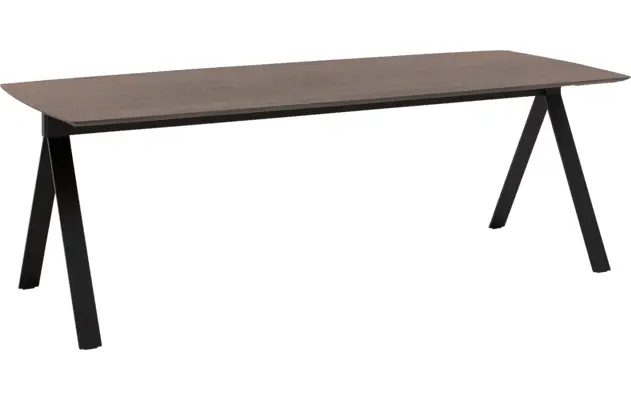 Goossens excellent eettafel uniek donker bruin eiken - 8221585-01