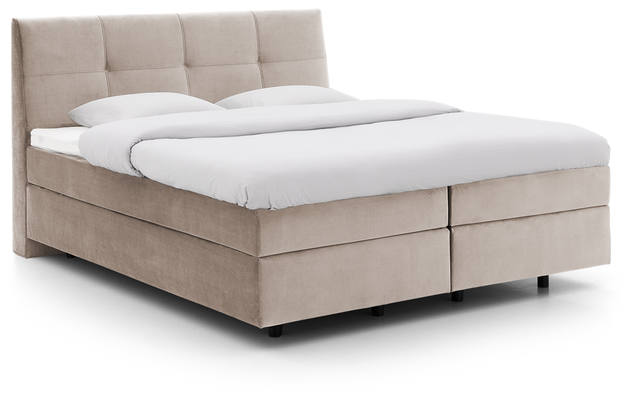Goossens basic boxspring compleet gusta beige stof - 8221899-01-A