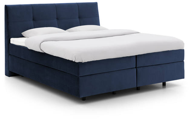 Goossens basic boxspring compleet gusta blauw stof - 8221900-01-A