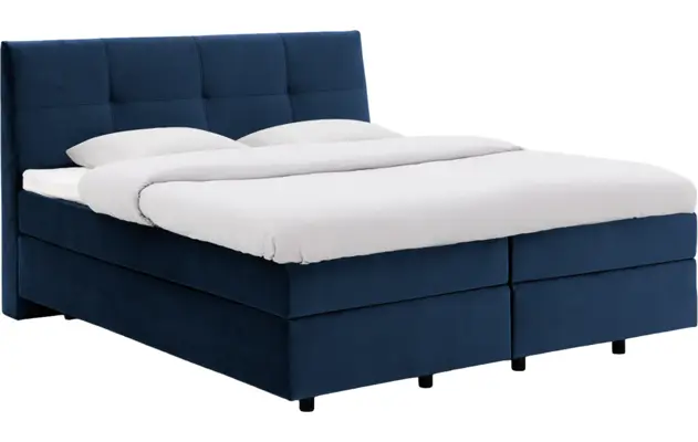 Goossens basic boxspring compleet gusta blauw stof - 8221900-01-A