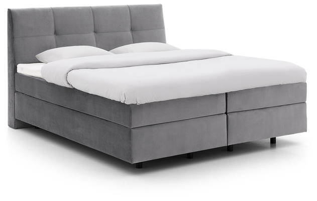 Goossens basic boxspring compleet gusta grijs stof - 8221901-01-A