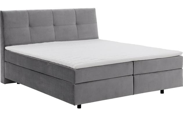 Goossens basic boxspring compleet gusta grijs stof - 8221901-03