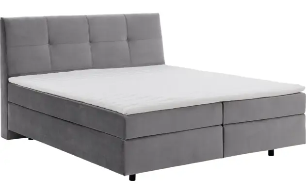 Goossens basic boxspring compleet gusta grijs stof - 8221901-03
