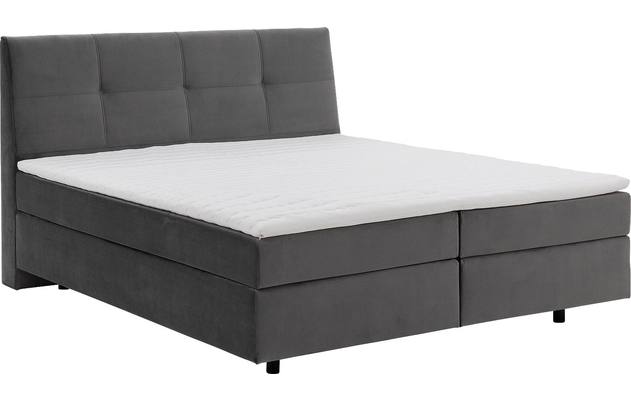 Goossens basic boxspring compleet gusta grijs stof - 8221902-03