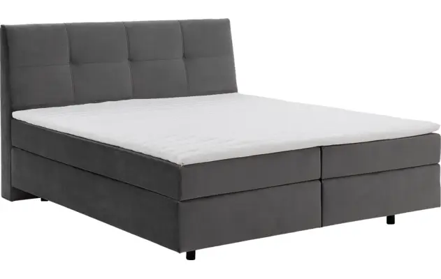 Goossens basic boxspring compleet gusta grijs stof - 8221902-03