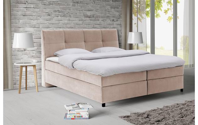 Goossens basic boxspring compleet gusta beige stof - 8221904-01
