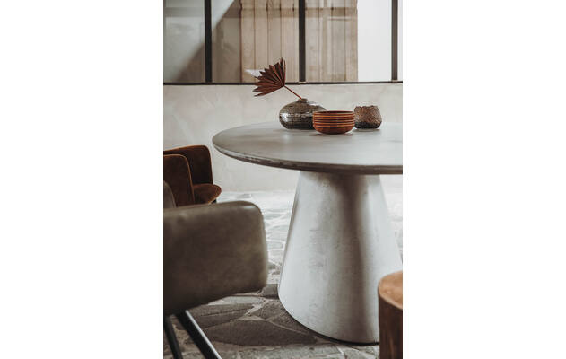 Goossens eettafel stone grijs beton - 8222013s-02