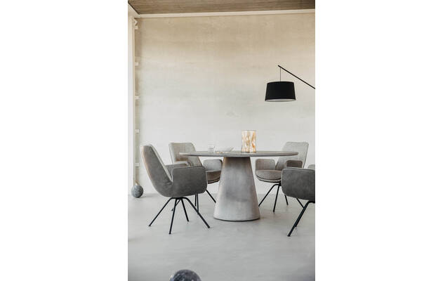 Goossens eettafel stone grijs beton - 8222077s-02
