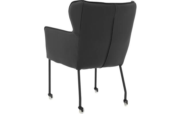 Goossens excellent eetkamerstoel leogang zwart leer - 8222214-02