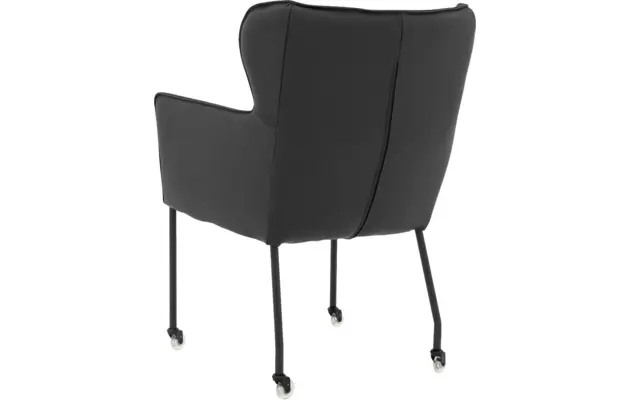 Goossens excellent eetkamerstoel leogang zwart leer - 8222214-02