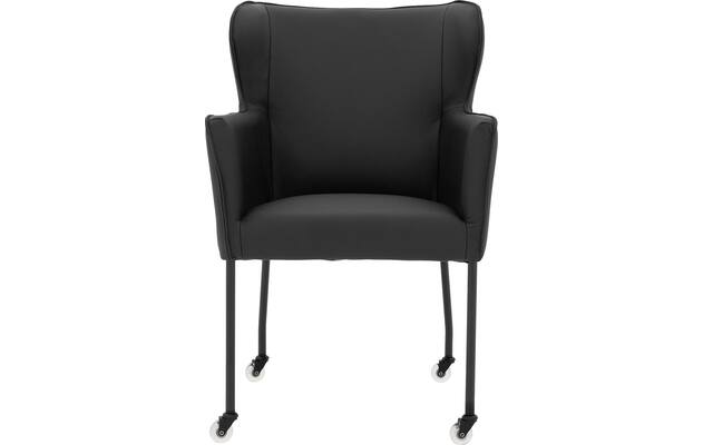 Goossens excellent eetkamerstoel leogang zwart leer - 8222214-03