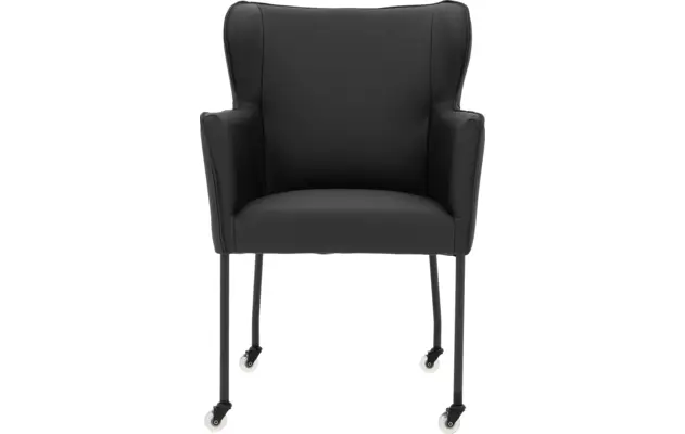 Goossens excellent eetkamerstoel leogang zwart leer - 8222214-03