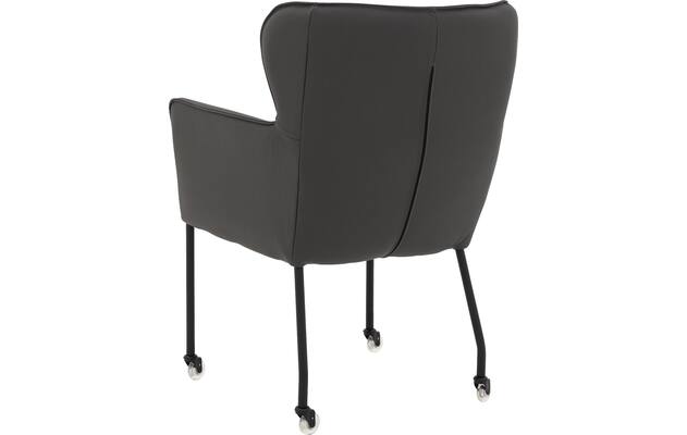 Goossens excellent eetkamerstoel leogang grijs leer - 8222215-02