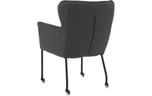 Goossens excellent eetkamerstoel leogang grijs leer - 8222215-02