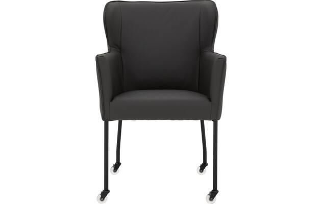 Goossens excellent eetkamerstoel leogang grijs leer - 8222215-03