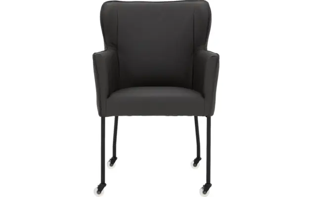 Goossens excellent eetkamerstoel leogang grijs leer - 8222215-03