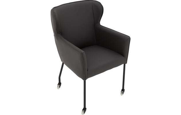Goossens excellent eetkamerstoel leogang grijs leer - 8222215-04