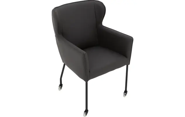 Goossens excellent eetkamerstoel leogang grijs leer - 8222215-04