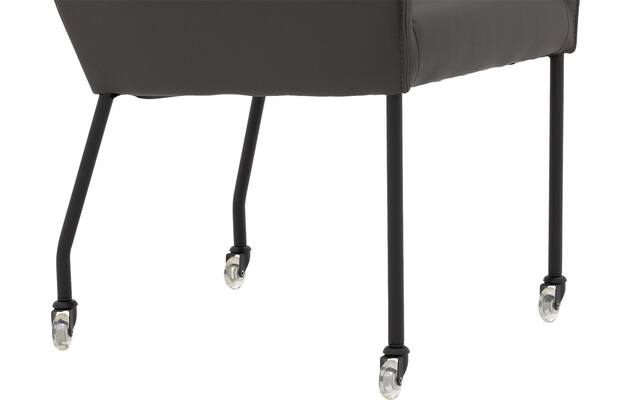 Goossens excellent eetkamerstoel leogang grijs leer - 8222215-05