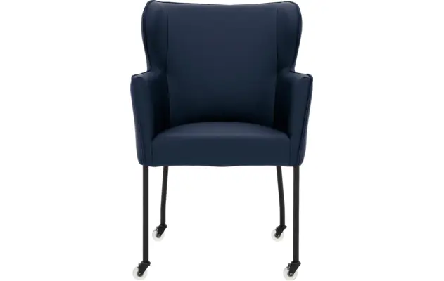 Goossens excellent eetkamerstoel leogang blauw leer - 8222218-03