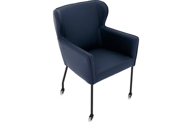 Goossens excellent eetkamerstoel leogang blauw leer - 8222218-04