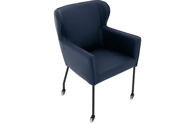 Goossens excellent eetkamerstoel leogang blauw leer - 8222218-04