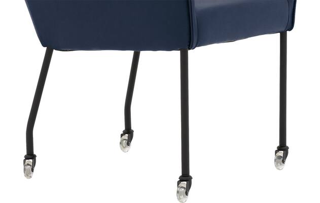 Goossens excellent eetkamerstoel leogang blauw leer - 8222218-05