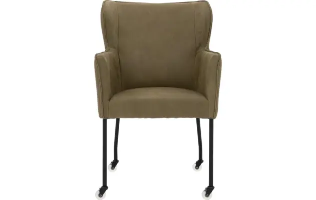 Goossens excellent eetkamerstoel leogang groen leer - 8222220-03