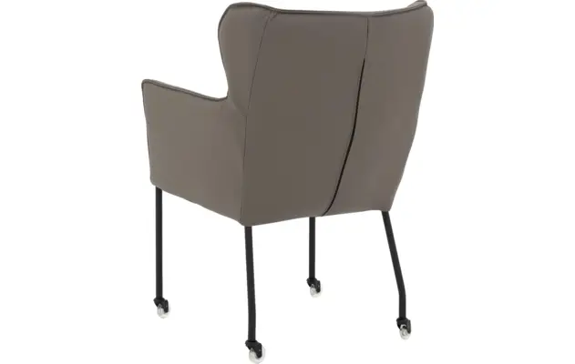 Goossens excellent eetkamerstoel leogang grijs leer - 8222221-02