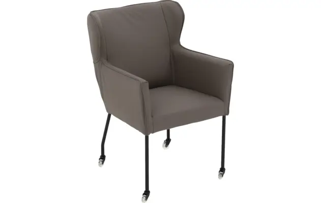 Goossens excellent eetkamerstoel leogang grijs leer - 8222221-04