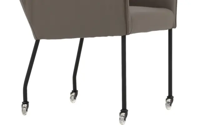 Goossens excellent eetkamerstoel leogang grijs leer - 8222221-05