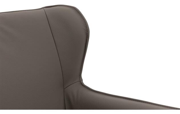 Goossens excellent eetkamerstoel leogang grijs leer - 8222221-07